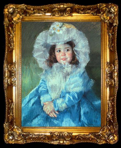 framed  Mary Cassatt Margot in Blue, ta009-2